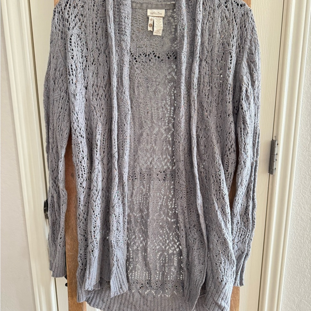 Vintage Matilda Jane Women's Gray Open Knit Sweater
